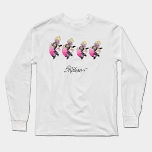 B kliban cat - dancing cat Long Sleeve T-Shirt